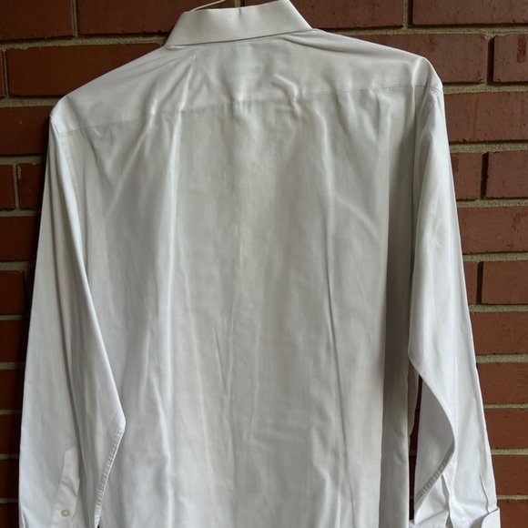 Fumagalli Tuxedo Dress Shirt White Pleated Buttonless French Cuff Formal XL 16.5 - Picture 9 of 14